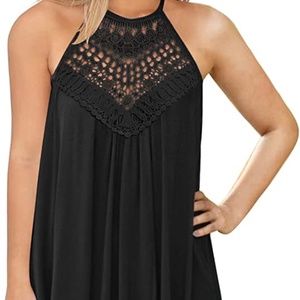 Flowy lace tank top